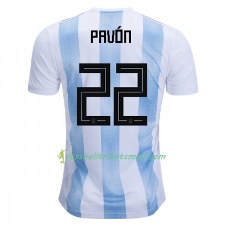 Günstige Fußballtrikots Argentinien Pavon 22 WM 2018 Heimtrikotsatz kaufen